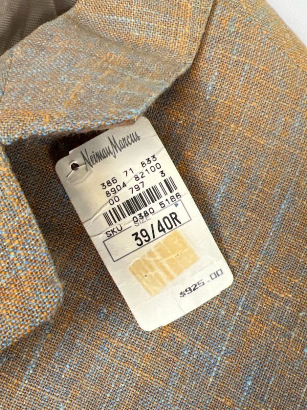 NOS VTG 90s ETRO Milano Silk Linen Sport Coat Made in Italy Neiman Marcus NWT 40 - Picture 4 of 9